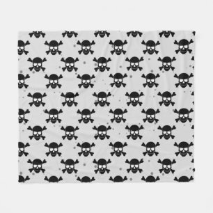 Pirate Style Skulls Pattern Fleece Blanket