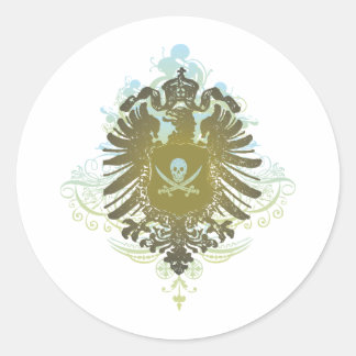 Pirate Symbol Classic Round Sticker