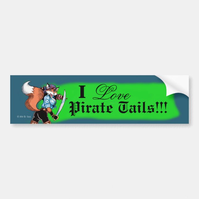 Pirate Tails Bumper Sticker (Front)