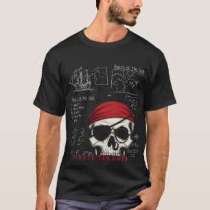 Pirate Teacher Funny Skull & Math Rules T-Shirt