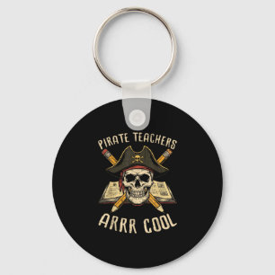 Pirate teachers arrr cool funny humour halloween key ring