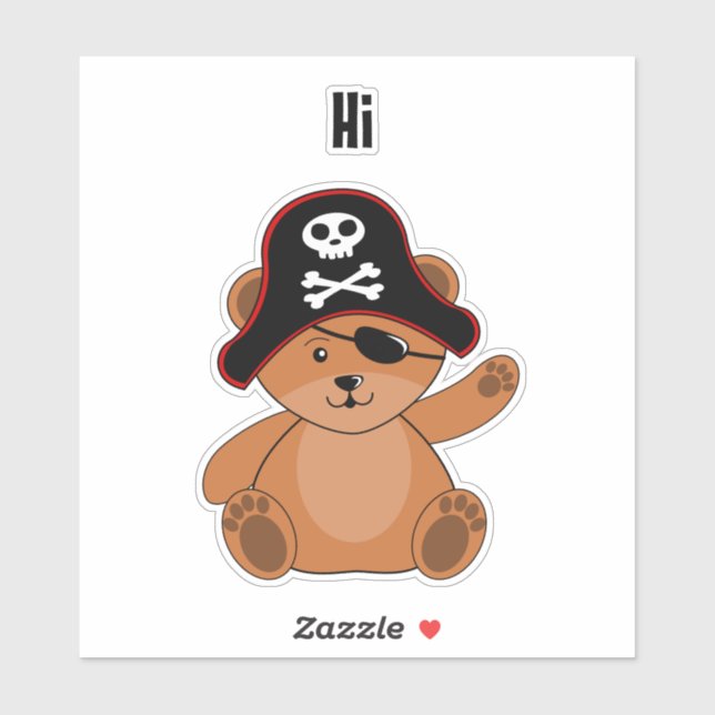 Pirate Teddy Bear  (Sheet)
