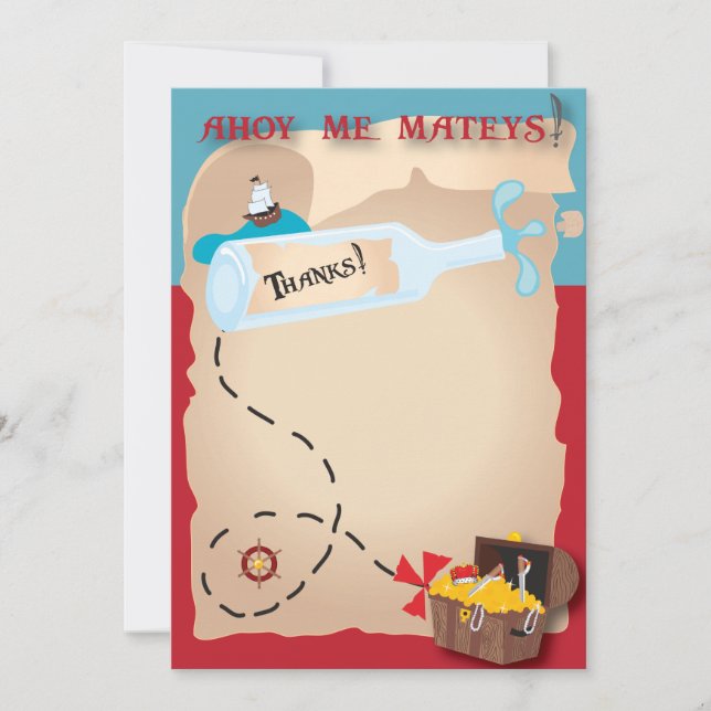 Pirate Thank You Card (Front)