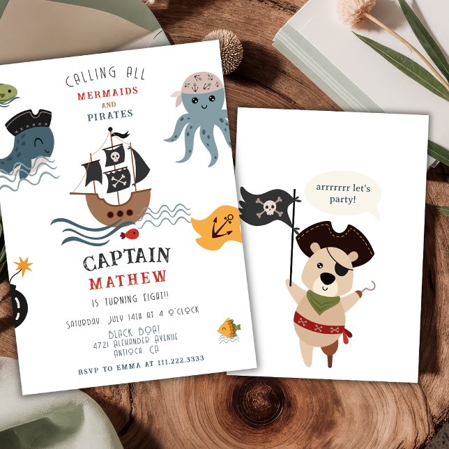 Pirate Theme Any Age Birthday Party  Invitation (Creator Uploaded)