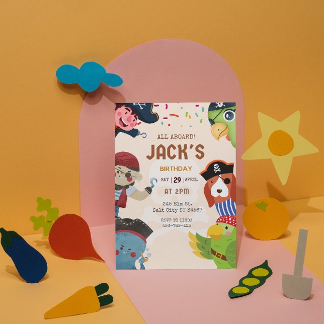Pirate Theme Birthday Invitation Card (Creator Uploaded)