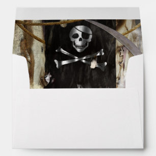 Pirate Theme Birthday or Bachelor Party Invitation Envelopes