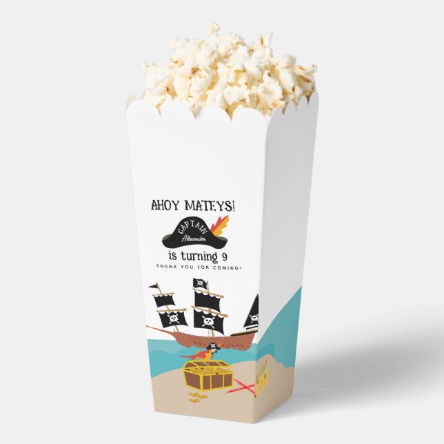 Pirate Theme Birthday Party Thank You Favour Box (Popped)