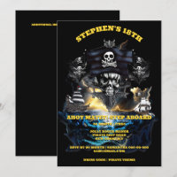 Pirate theme jolly roger ahoy matey skull party