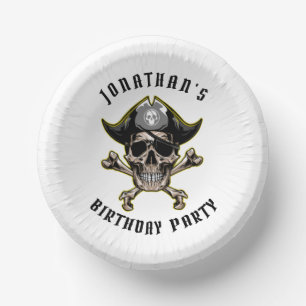 Pirate theme party adult BIRTHDAY WHITE Paper Plate
