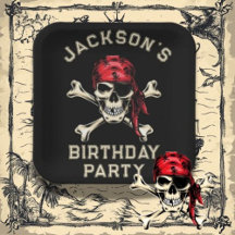 Pirate theme Party Adult Salty Skull Black 2