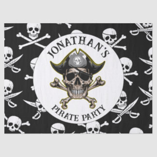 Pirate theme Party Adult Skull.Cross Bones Tissue Paper
