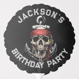 Pirate theme Party Adult Skull  NAUTICAL BLACK Balloon