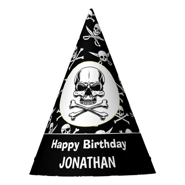 Pirate theme Party Adult Skull. Ships Skulls Party Hat (Front)
