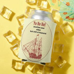 Pirate Themed Birthday Can Cooler