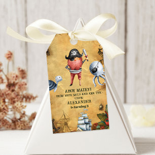 Pirate Themed Birthday Party Gift Tags
