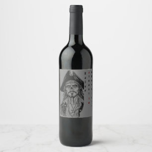Pirate-Themed with Personalised Advent Wine Label