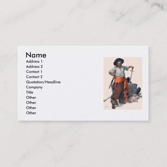Pirate Treasure Business Card (Front)