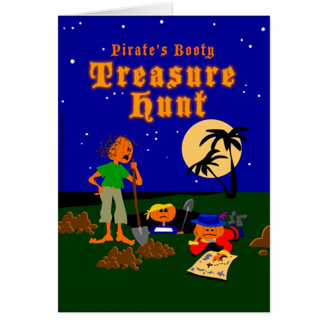 Pirate Treasure Hunt Card (Front)