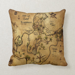 Pirate Treasure Map Cushion