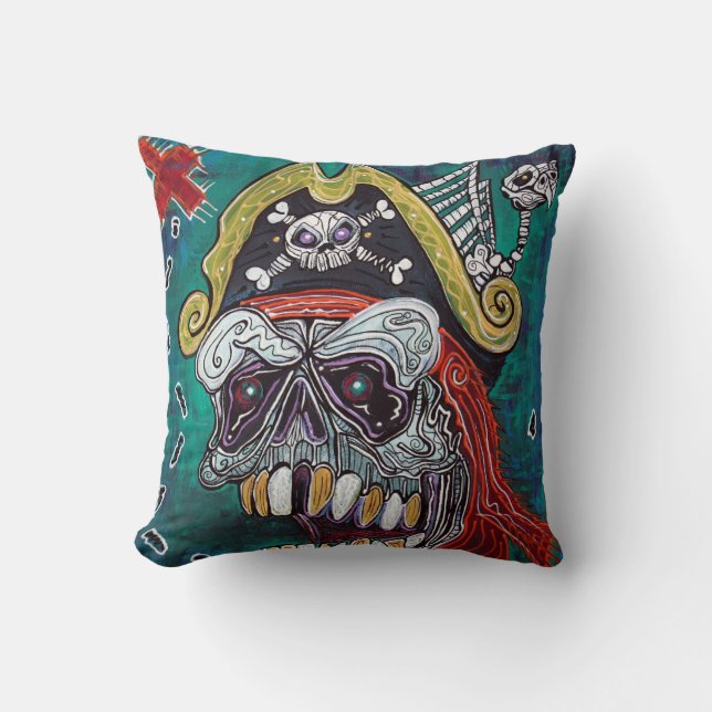 Pirate Treasure Map Pillow (Front)