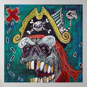 Pirate Treasure Map Poster