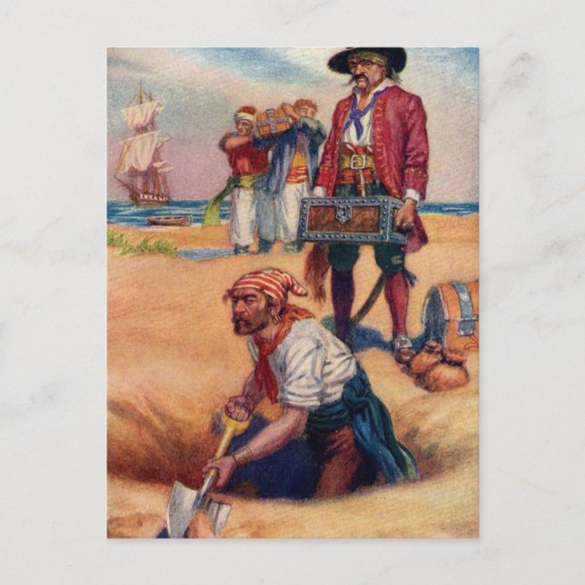 Pirate Treasure Postcard (Front)