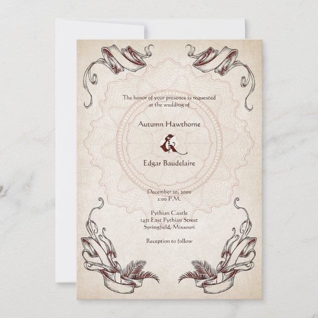 Pirate Treasure Wedding Invitation (Front)