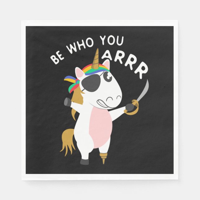 Pirate Unicorn Napkin (Front)