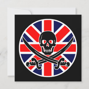 pirate united kingdom flag invitation