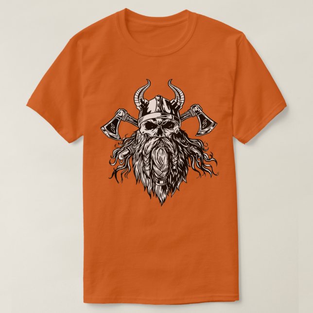 Pirate Viking skull Classic TShirt (Design Front)