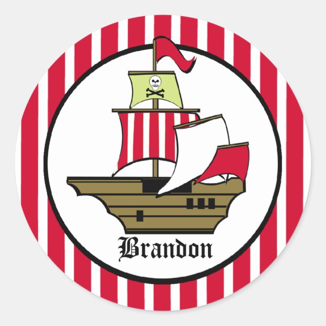 Pirate Voyage Classic Round Sticker (Front)