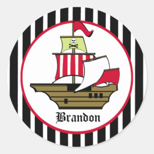 Pirate Voyage Classic Round Sticker