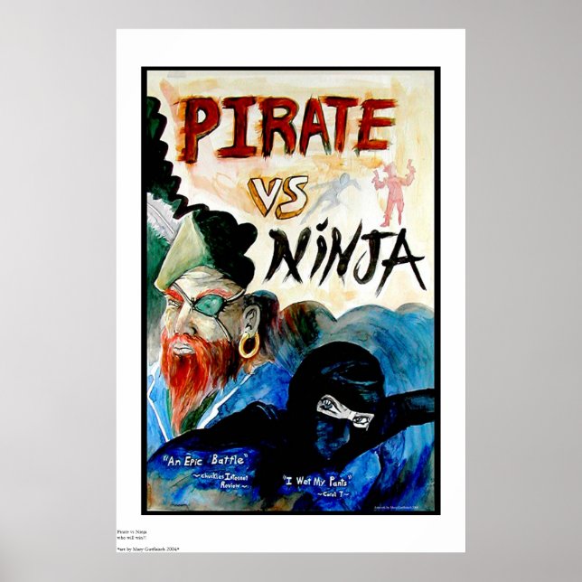 PIRATE vs NINJA Poster (Front)