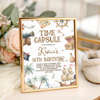 Pirate Walk The Plank Time Capsule Sign
