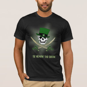Pirate Wearing Green St. Patrick's Day T-Shirt