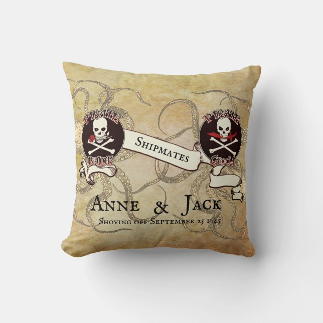 Pirate Wedding Cushion (Front)