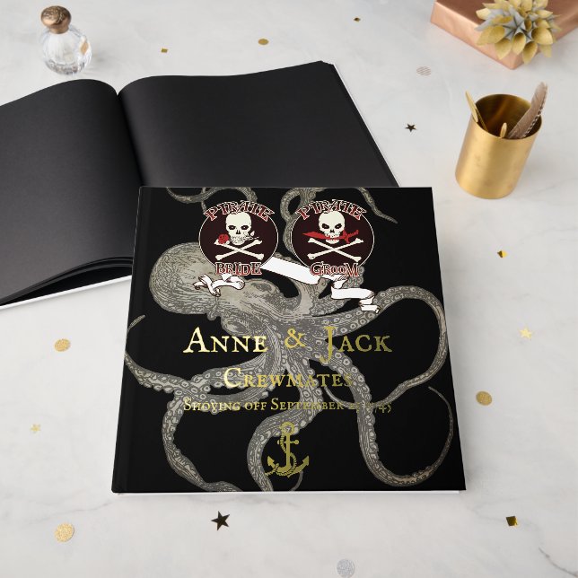 Pirate Wedding Guest Book (Front Open)