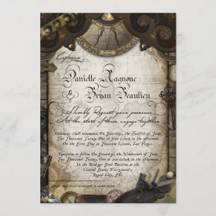 Pirate Wedding Invitation Custom Danielle