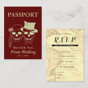 pirate wedding rsvp inserts