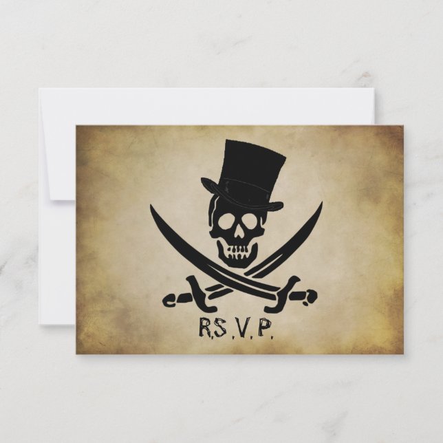 Pirate Wedding RSVP Response Card (Front)