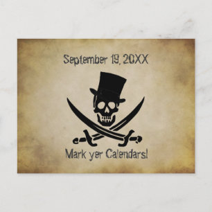 Pirate Wedding Save the Date Postcard