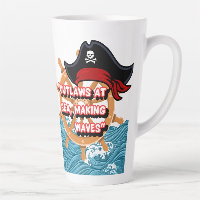 Pirate weel quote latte mug (Right)
