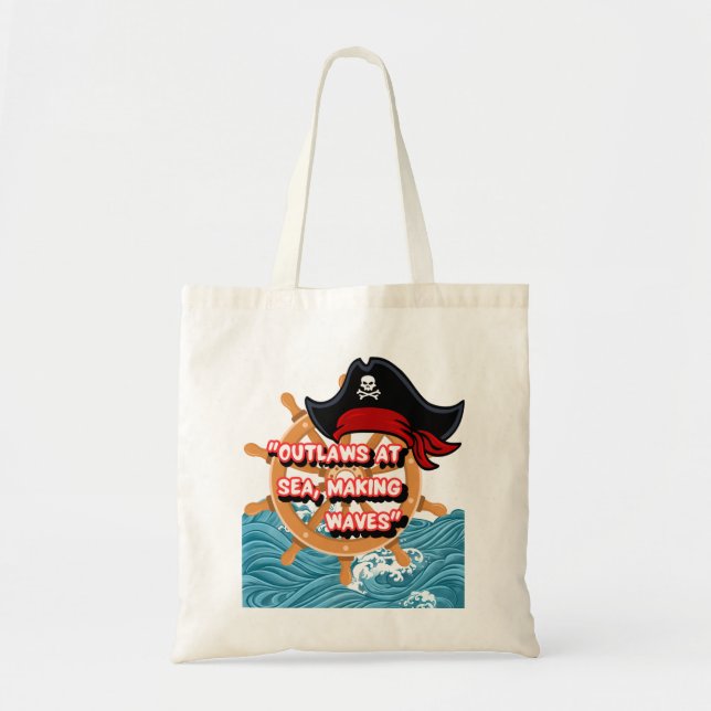 Pirate weel quote tote bag (Front)
