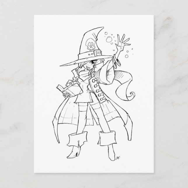 Pirate Witch Postcard (Front)