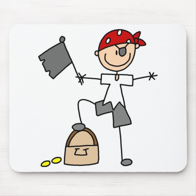 Pirate With Treasure Mousepad (Front)