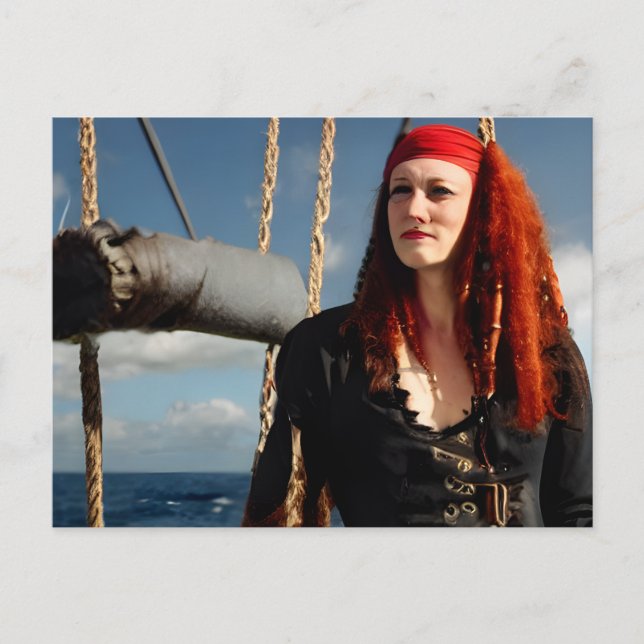 Pirate Woman Postcard (Front)