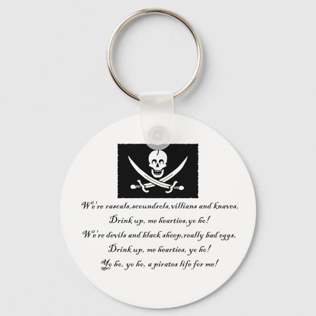 PirateLife,Keychain Key Ring (Front)