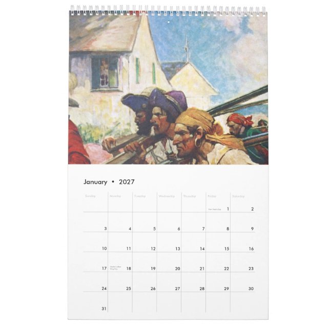 Pirates 2015 calendar (Jan 2027)