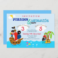 Pirates and Mermaid Colourful Joint Birthday Party