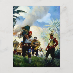 “Pirates and Plunder” by NC Wyeth Postcard